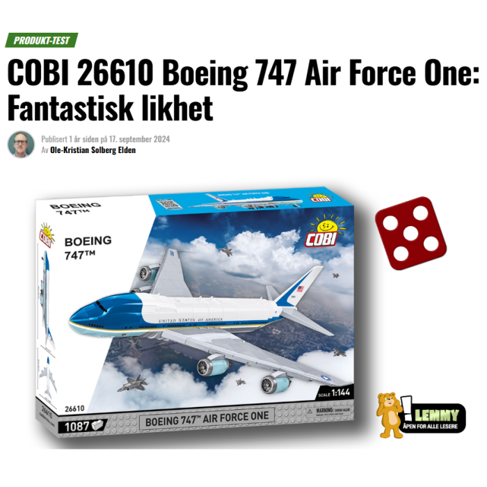 COBI Boeing 747 Air Force One, Jouets de construction